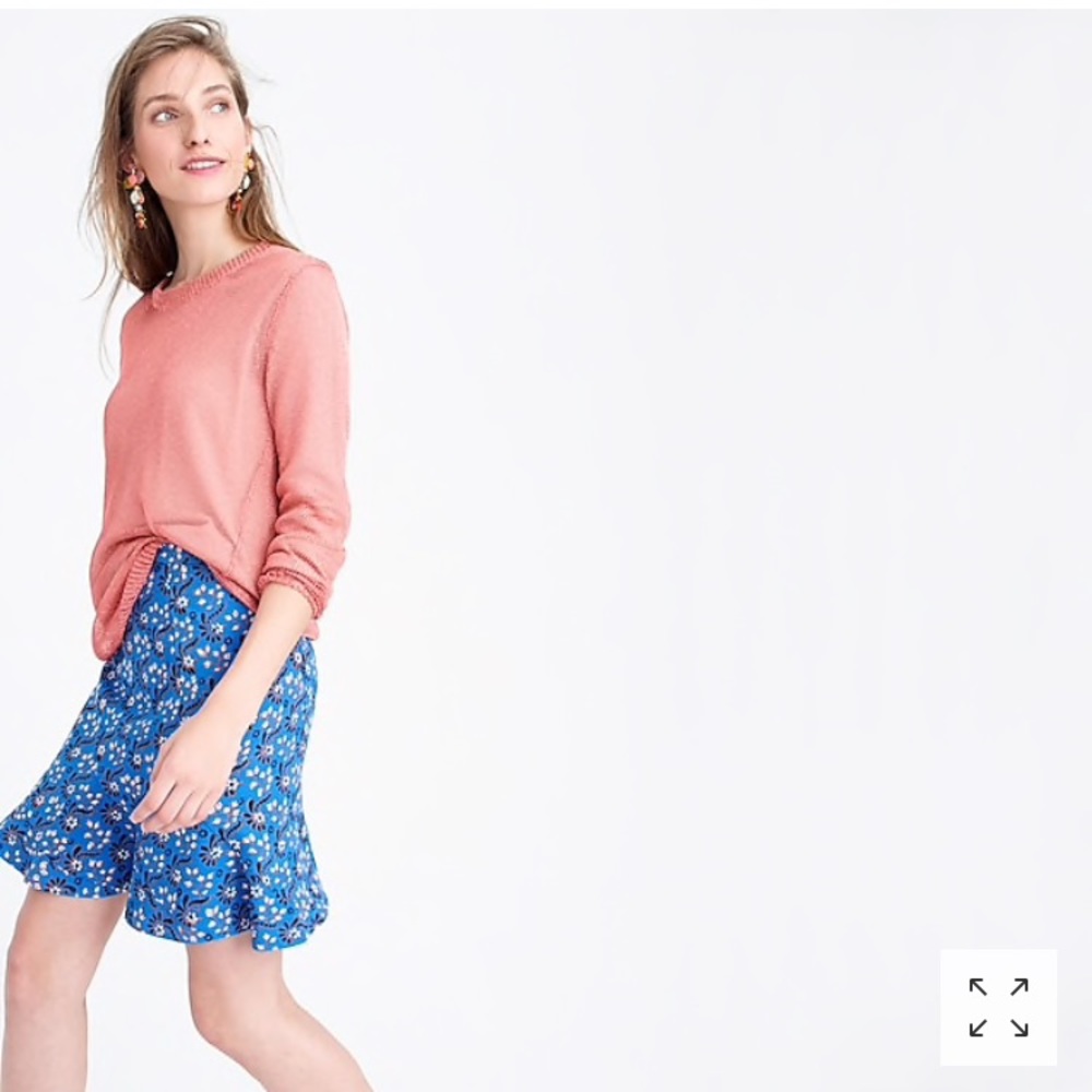 NEW J.Crew Floral Flutter Skirt - Picture 1 of 7